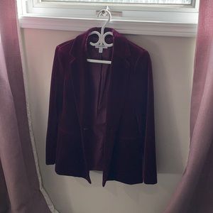 Nine West size 4 magenta velour blazer